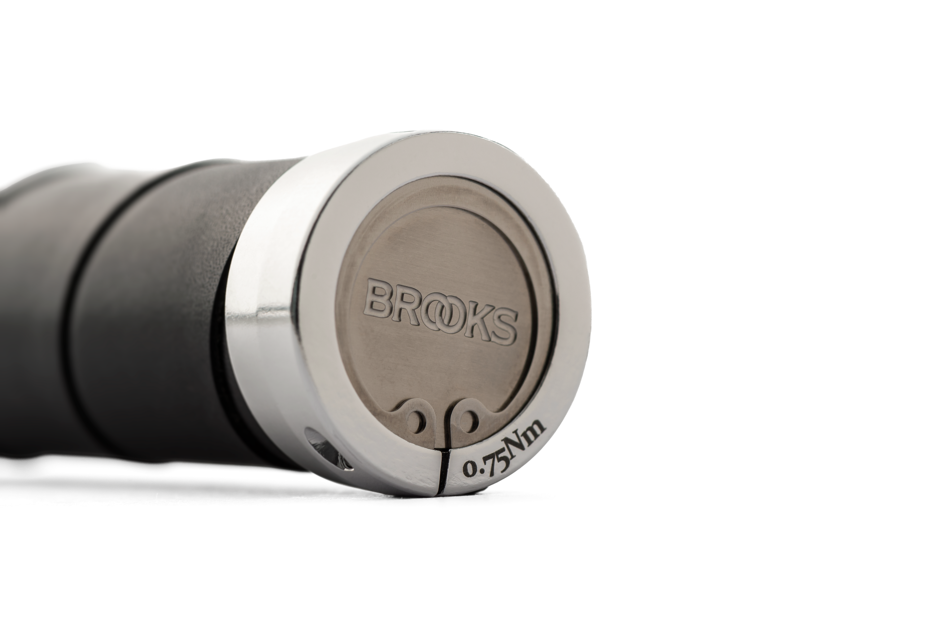 Brooks - Poignées Slender noires en cuir