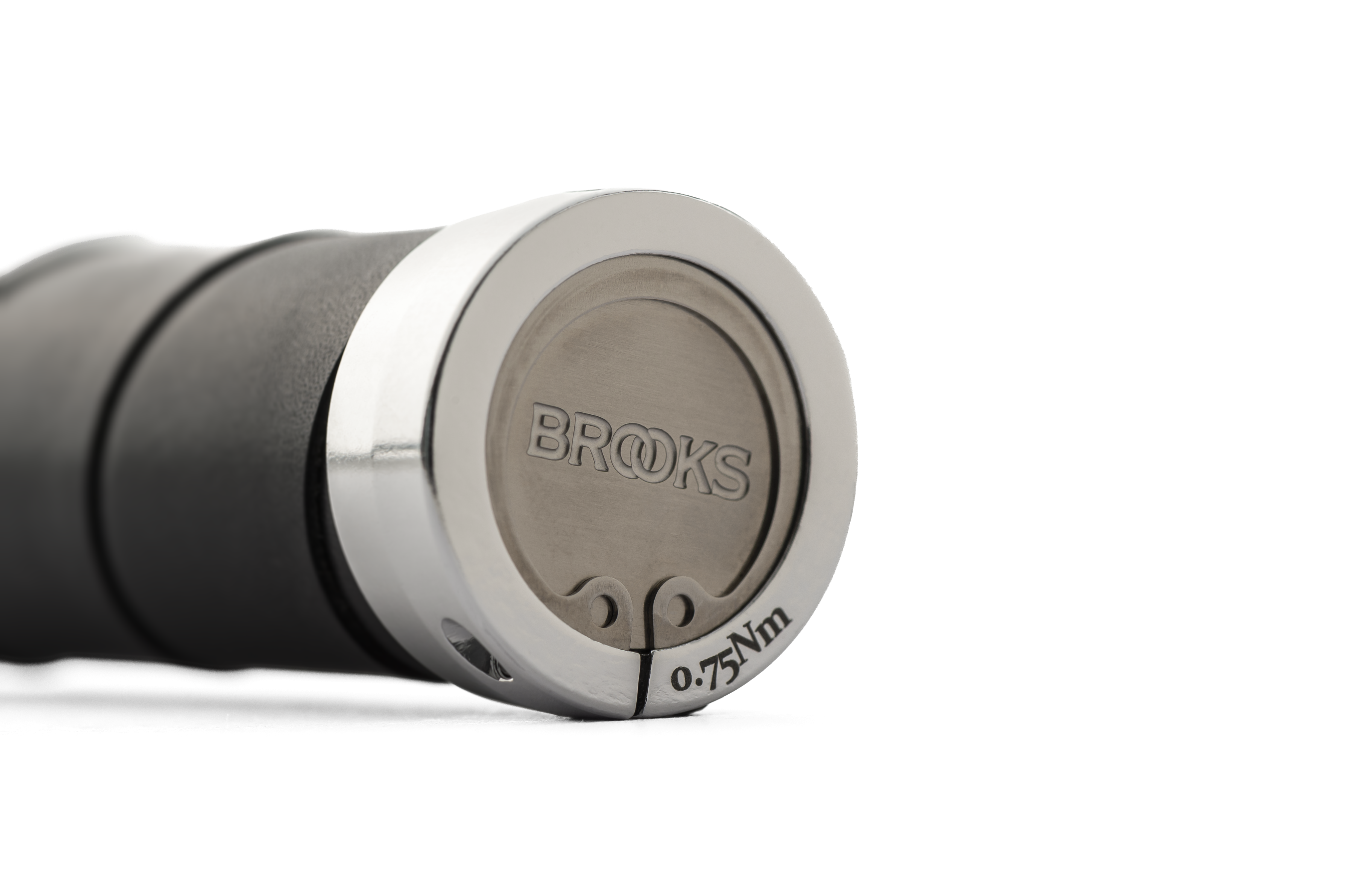 Brooks - Poignées Slender noires en cuir 